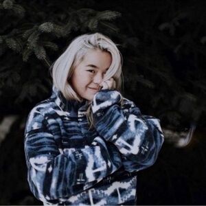 Patagonia Synchilla Snap-T Pullover Women’s Size XL Shepherd Knit Stone Blue